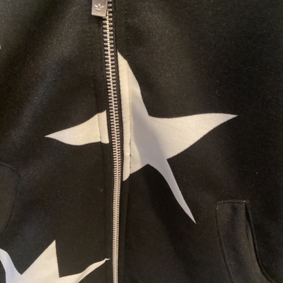 ADIDAS bomber style track jacket. Size 40. With stars! Black/white - Picture 4 of 6